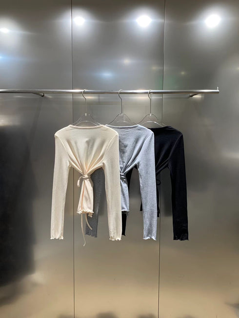 Ribbon Wrap Cardigan