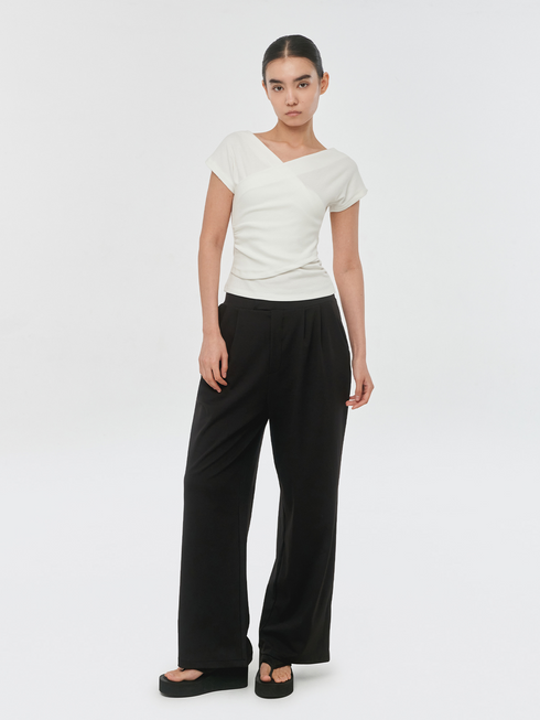 Pintuck Wide Pants