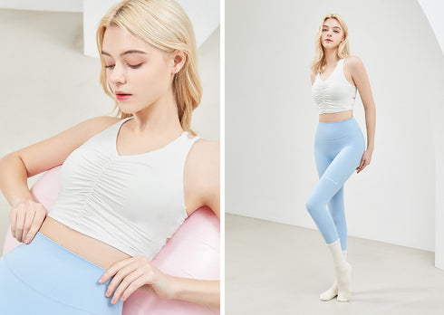 El-soft Back Twist Shirring Tanktop