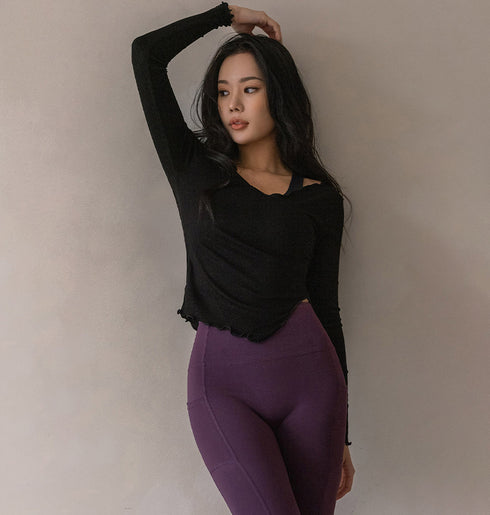 Dear Slit Ribbed Sleeve