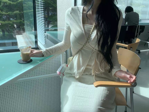 Ribbon Wrap Cardigan