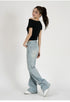 Solid Bootcut Denim Pants