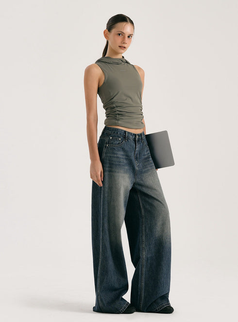 Classic Wide Denim Pants