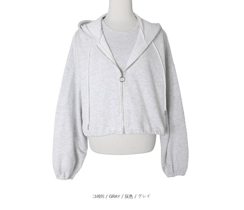 Bubble Hood Zip Up Set