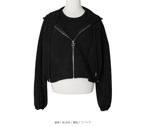 Bubble Hood Zip Up Set