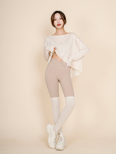 Cross Shirring Up Leggings