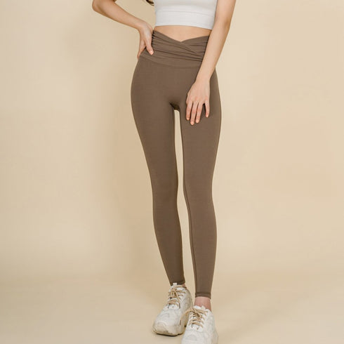 Cross Shirring Up Leggings