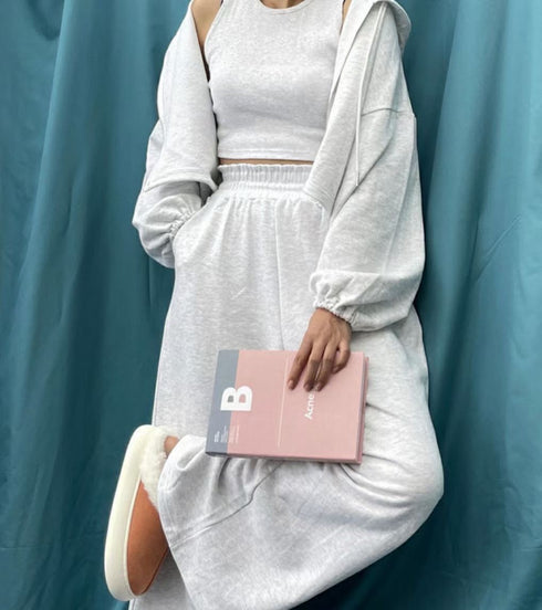 Bubble Hood Zip Up Set