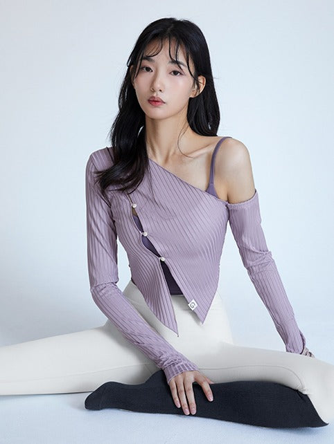 El-flex RIB Diagonal Cutout Long Sleeves