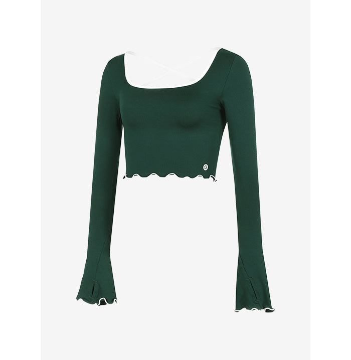 Slim Square Neck Long Sleeves