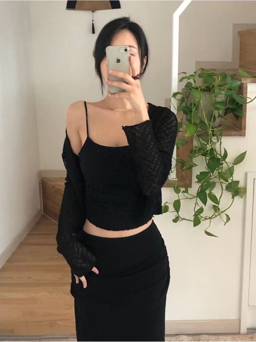 Waffle Lace Cardigan