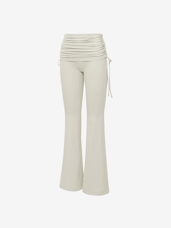 El-flex Rib Shirring Over Layered Bootcut Pants SSver.