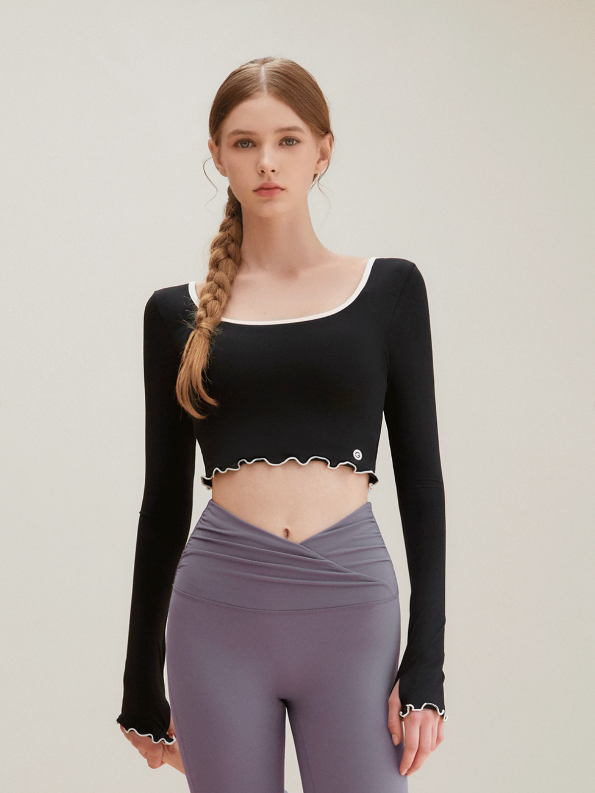 Slim Square Neck Long Sleeves