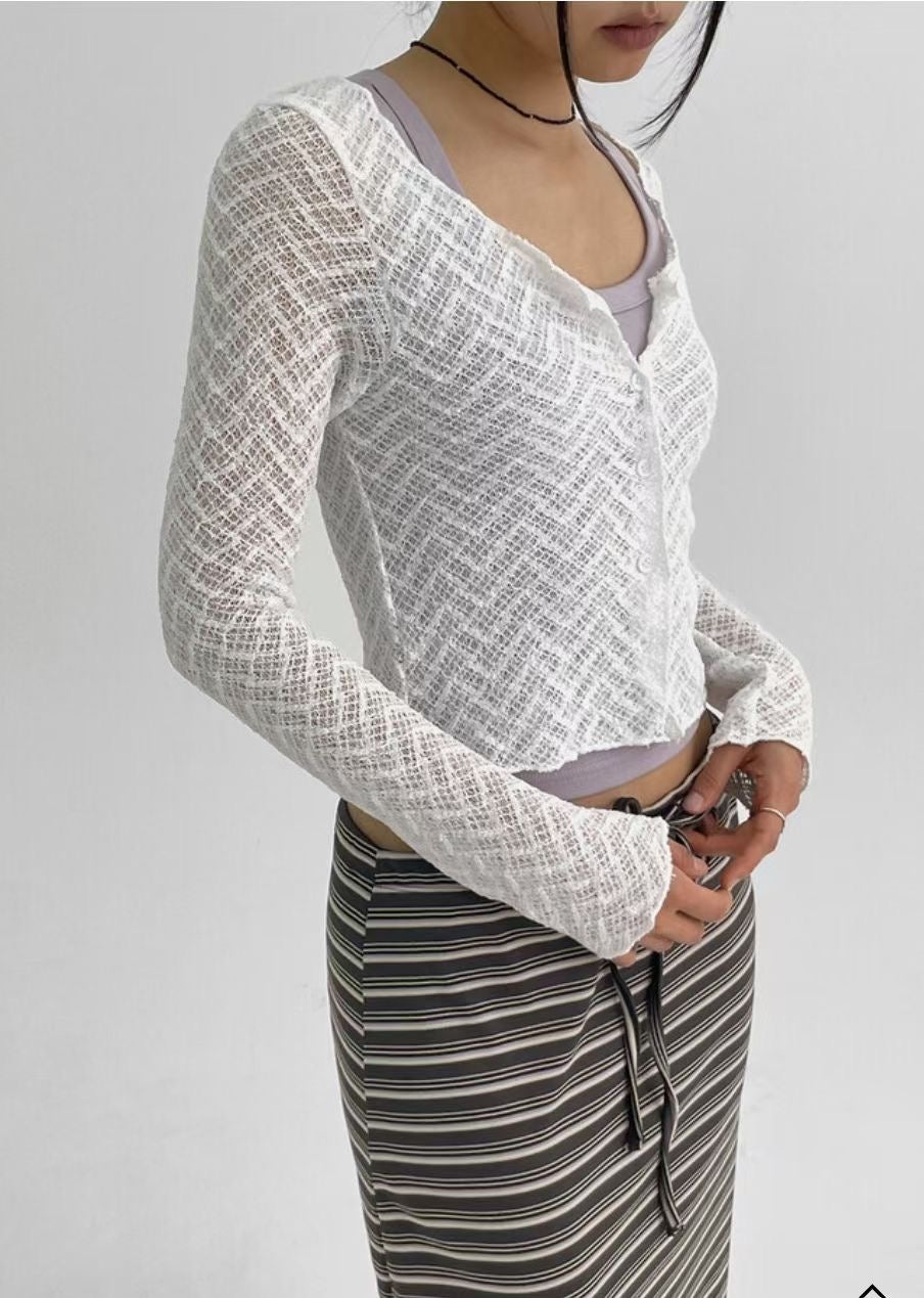 Waffle Lace Cardigan