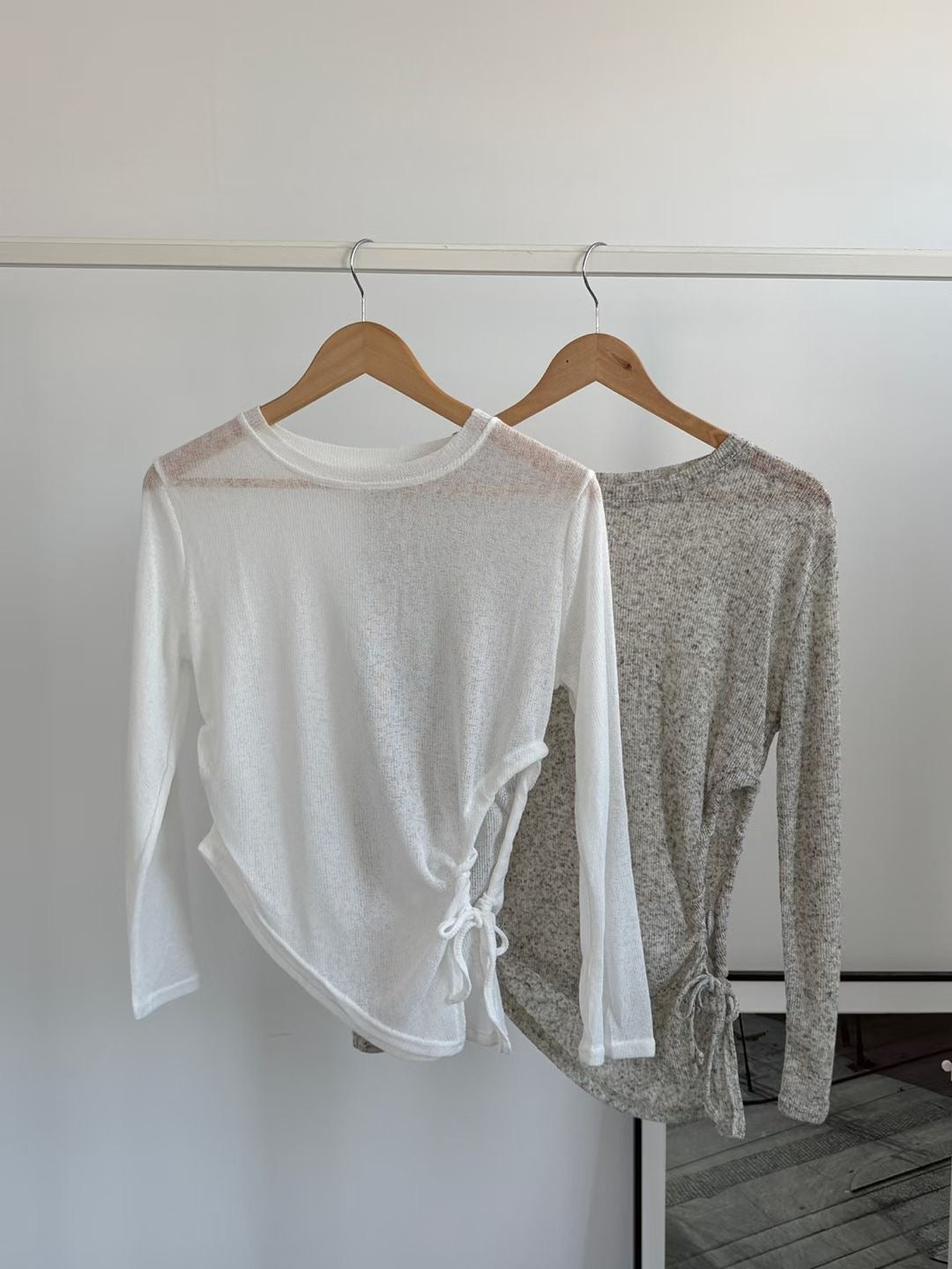 See-through Shirring Knit