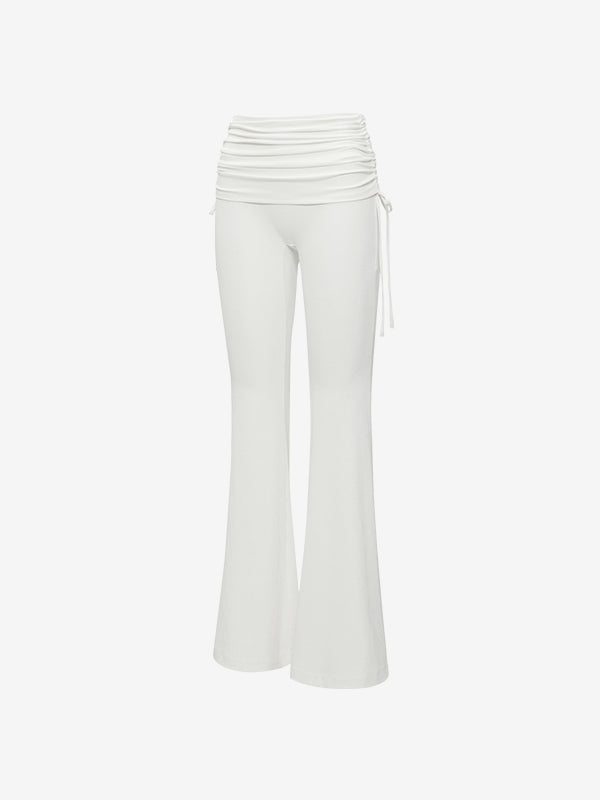 El-flex Rib Shirring Over Layered Bootcut Pants SSver.