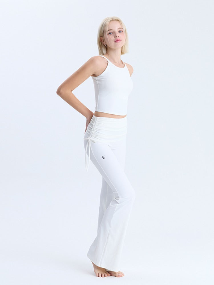 El-flex Rib Shirring Over Layered Bootcut Pants SSver.