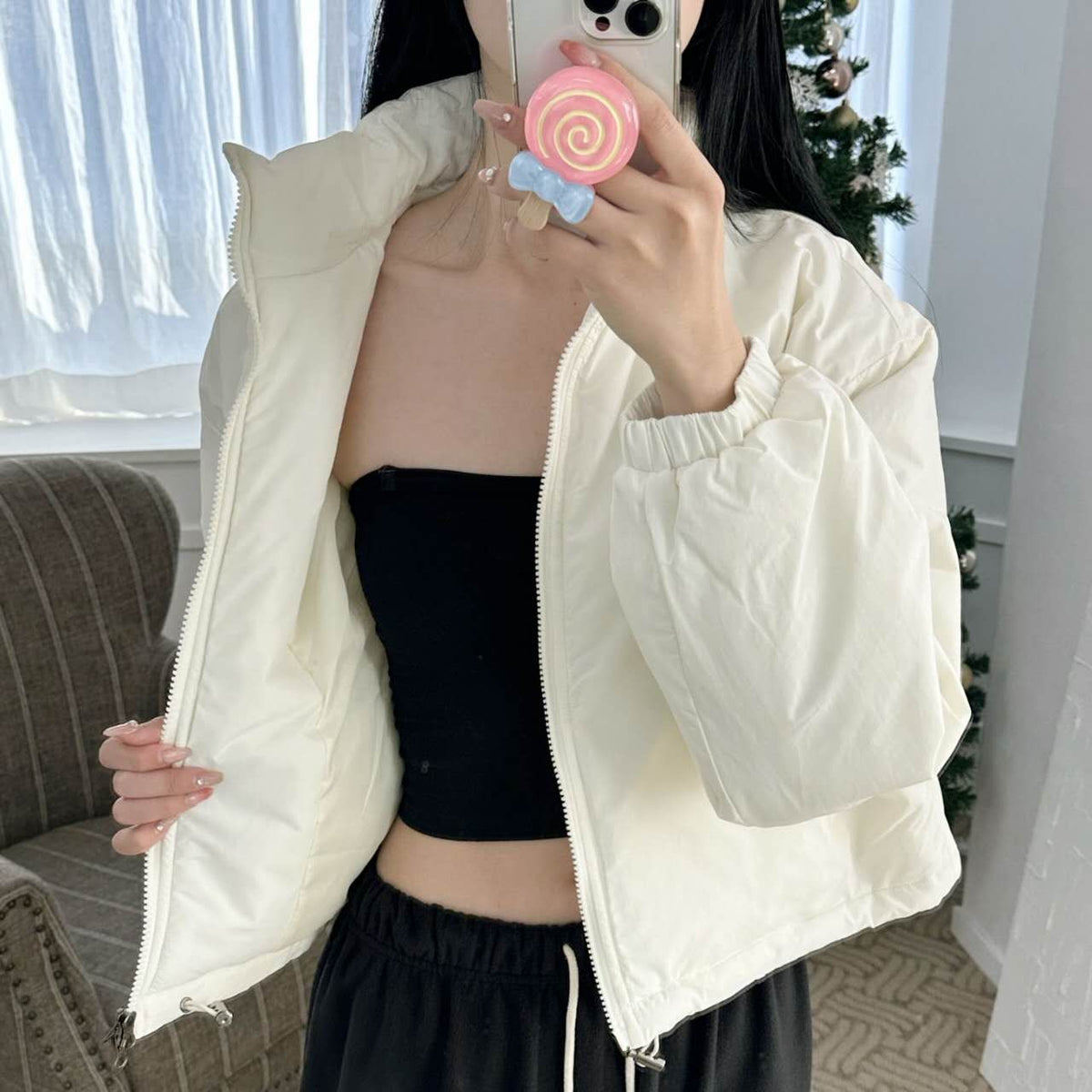 Pocket Cropped Short Padding