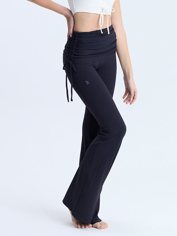 El-flex Rib Shirring Over Layered Bootcut Pants SSver.