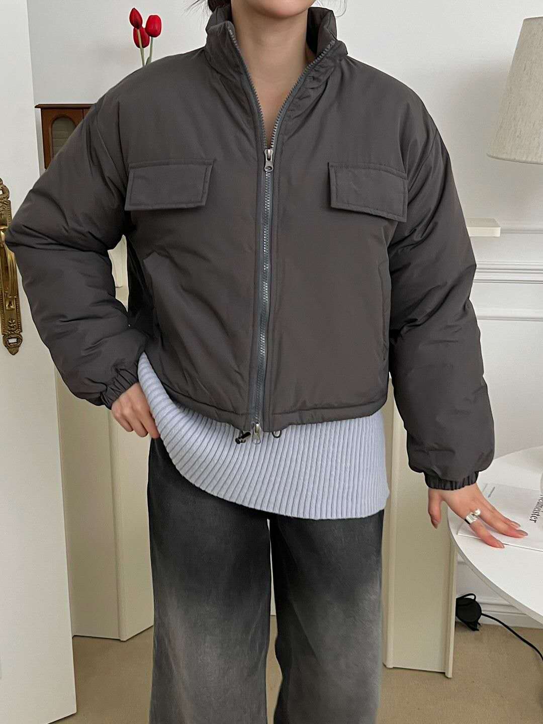 Pocket Cropped Short Padding