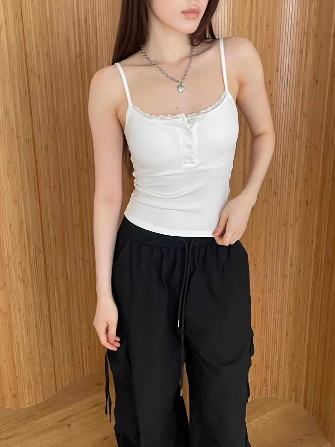 Four Button Lace Vest