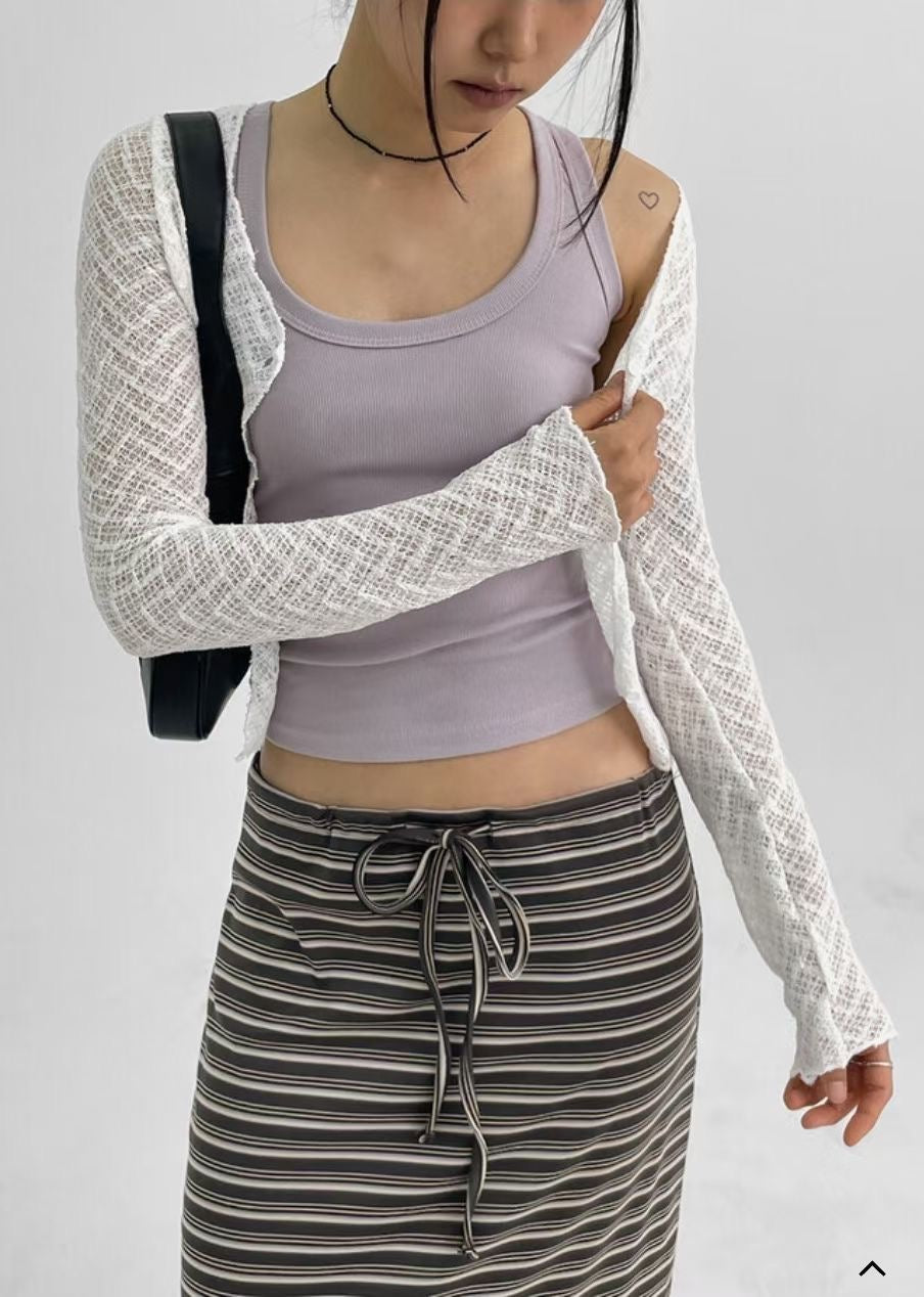 Waffle Lace Cardigan