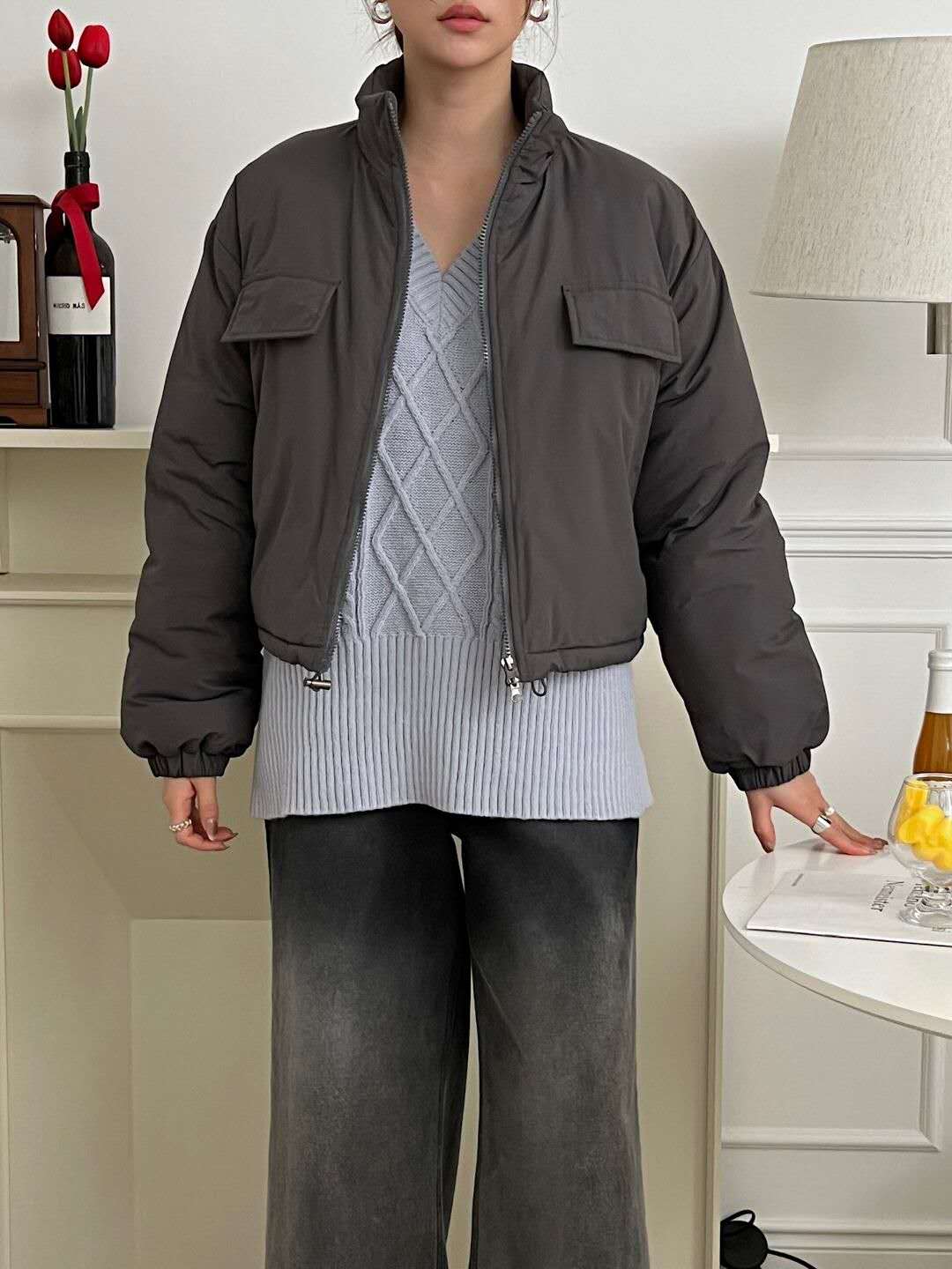 Pocket Cropped Short Padding