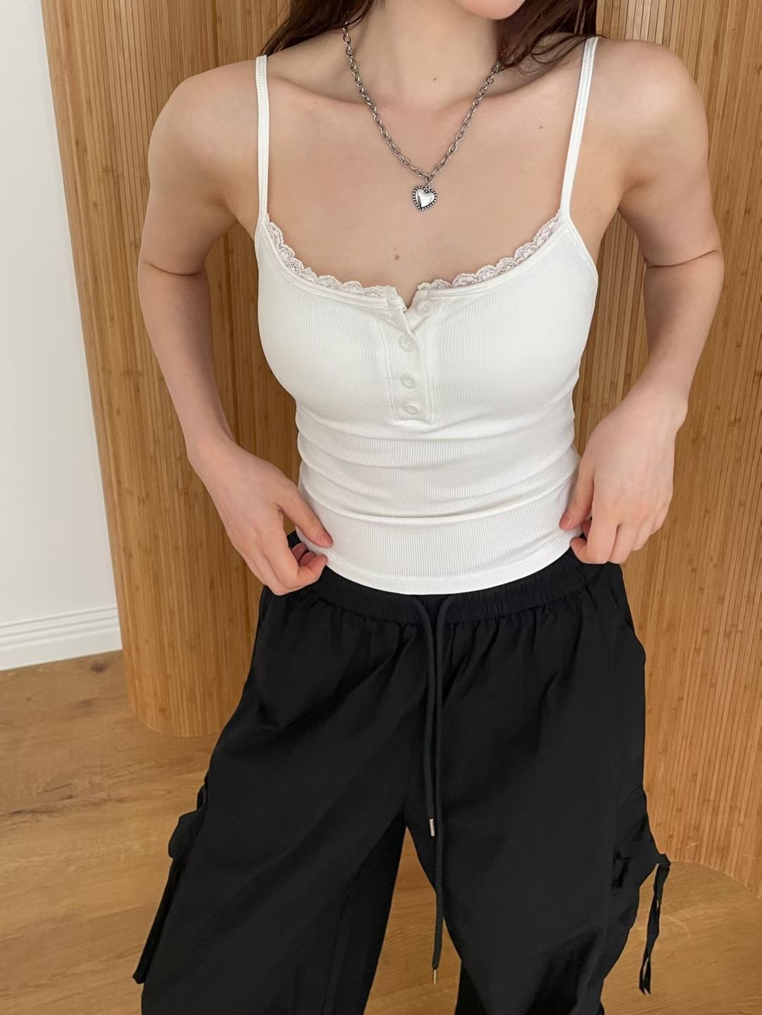 Four Button Lace Vest