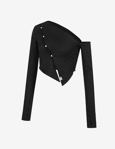 El-flex RIB Diagonal Cutout Long Sleeves