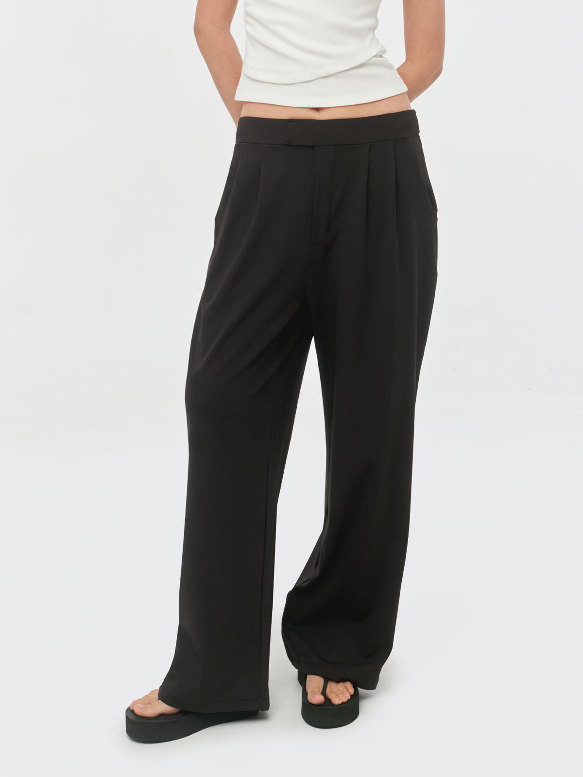 Pintuck Wide Pants