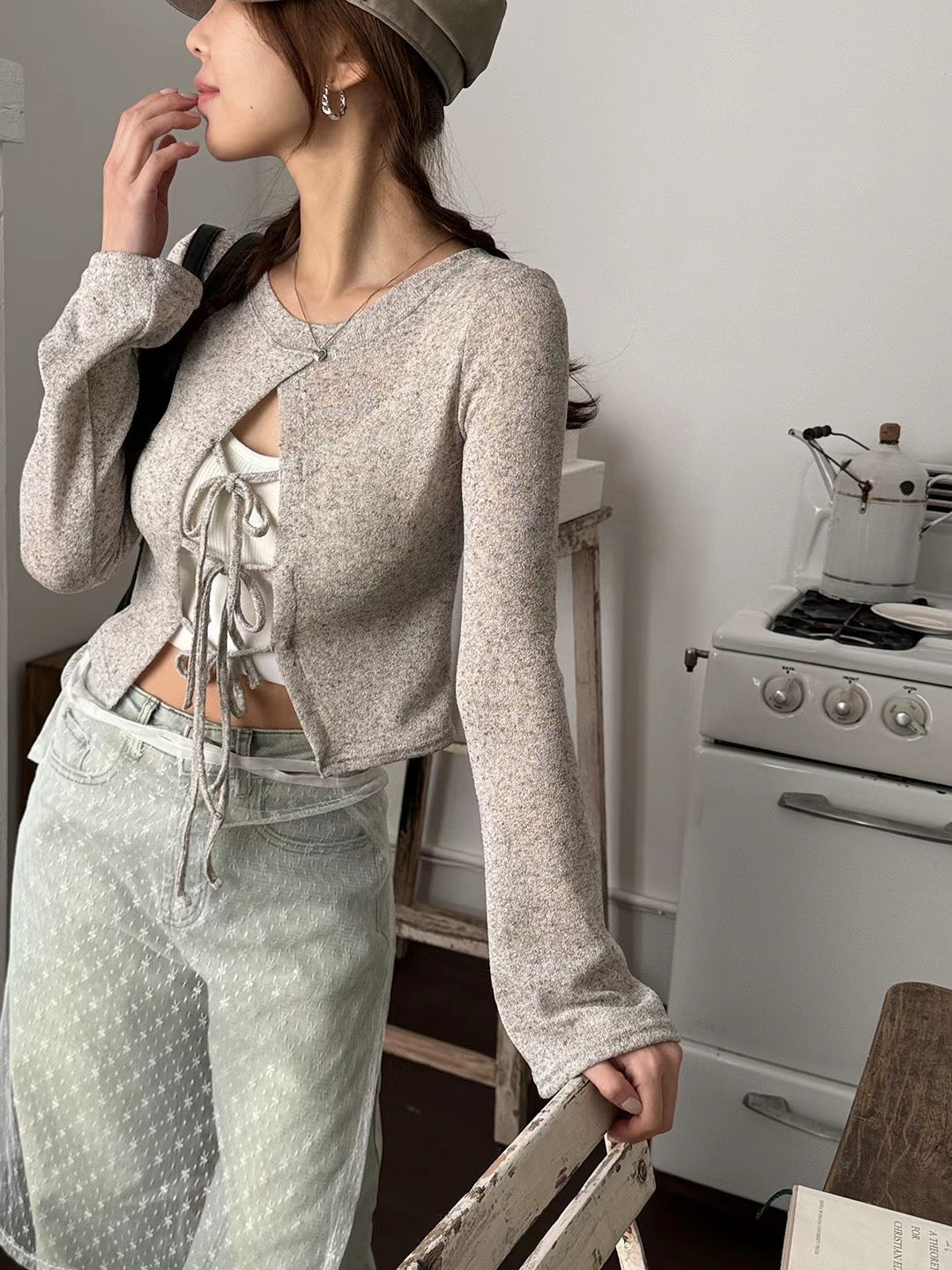 Two Way Ribbon Slit Sleeve