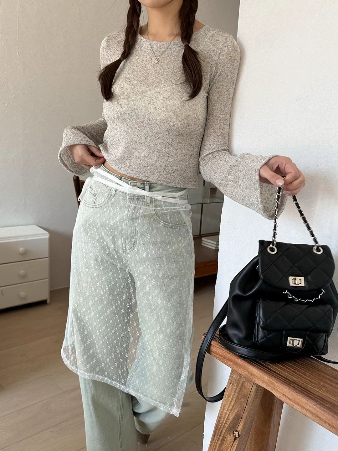 Two Way Ribbon Slit Sleeve