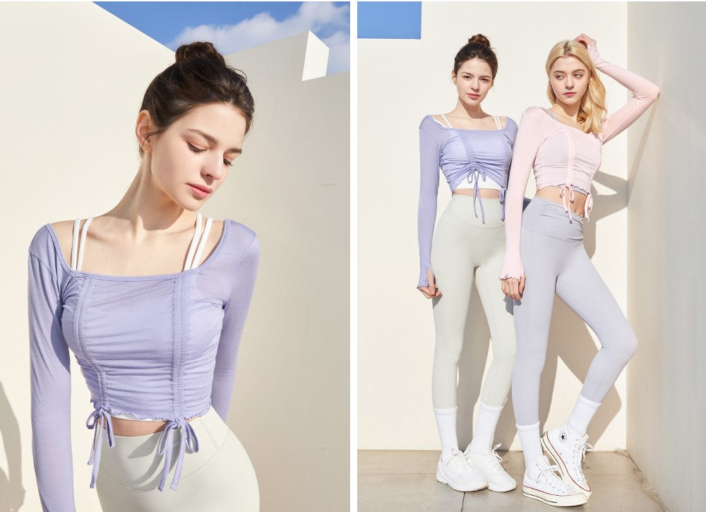 String Shirring Long Sleeves