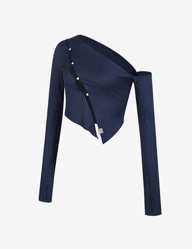 El-flex RIB Diagonal Cutout Long Sleeves