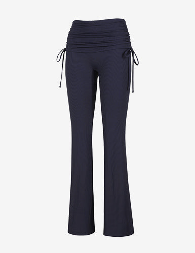 🌡️ El-flex Rib Shirring Over Layered Bootcut Pants