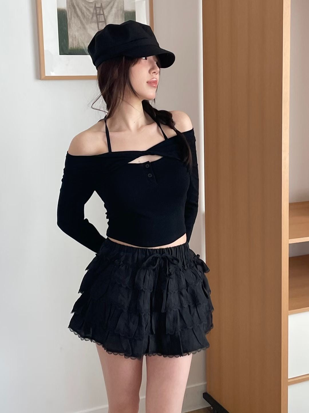 Twist Halter Long Sleeves