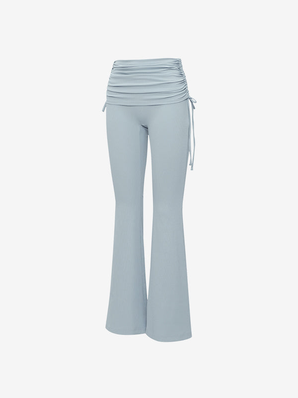 El-flex Rib Shirring Over Layered Bootcut Pants SSver.