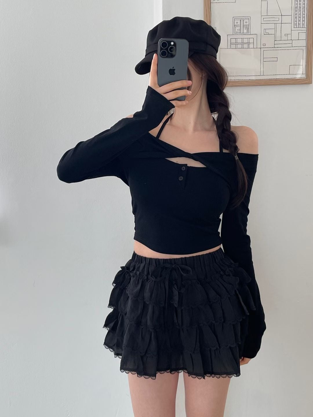 Twist Halter Long Sleeves