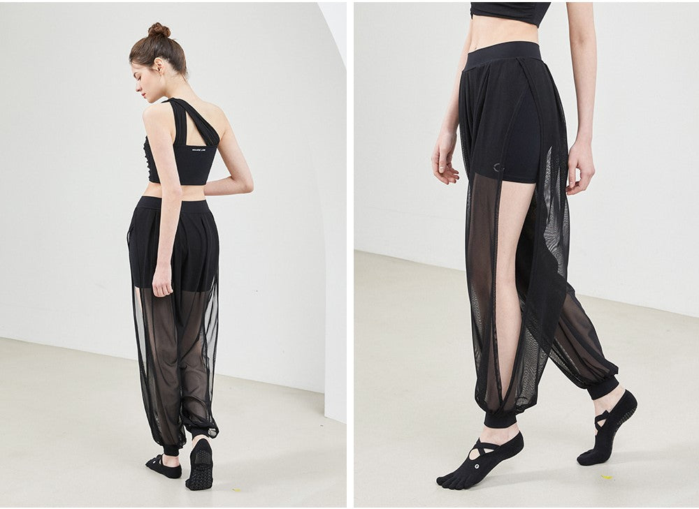 See-through Slit Harem Pants