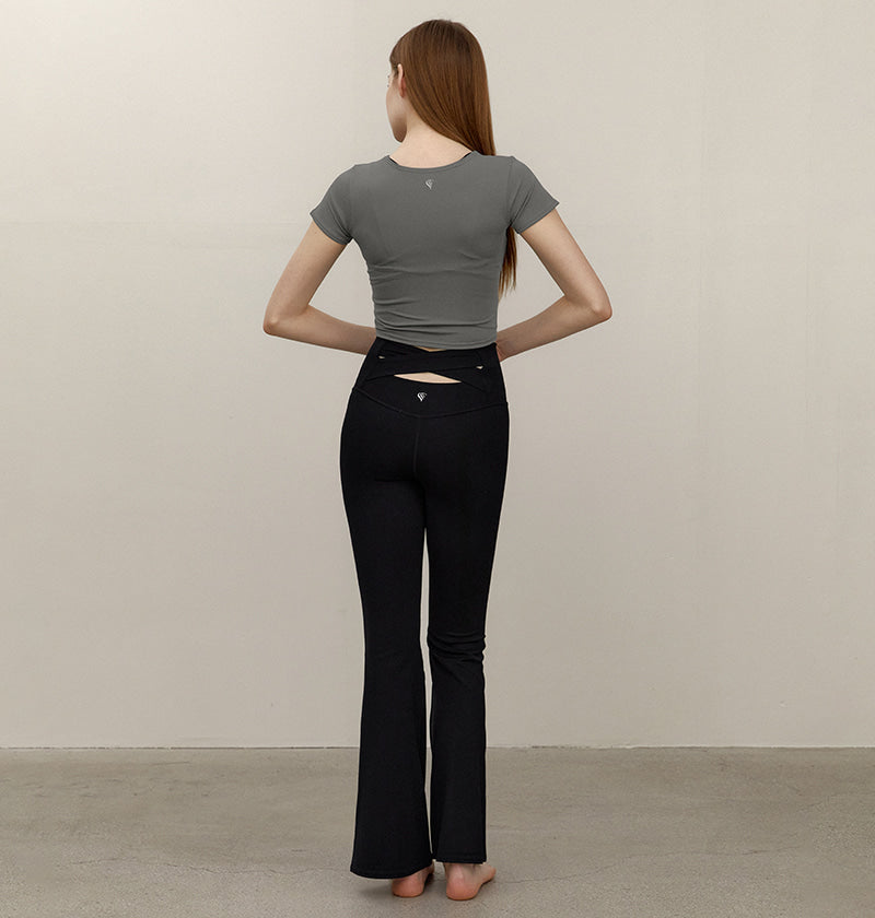 Back Cross Bootcut Leggings