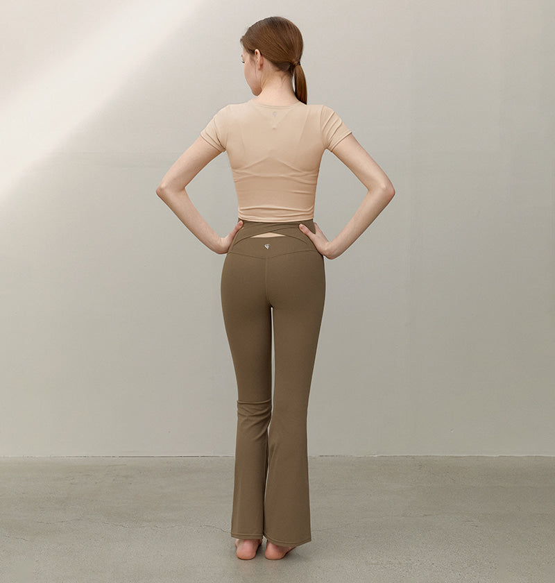 Back Cross Bootcut Leggings