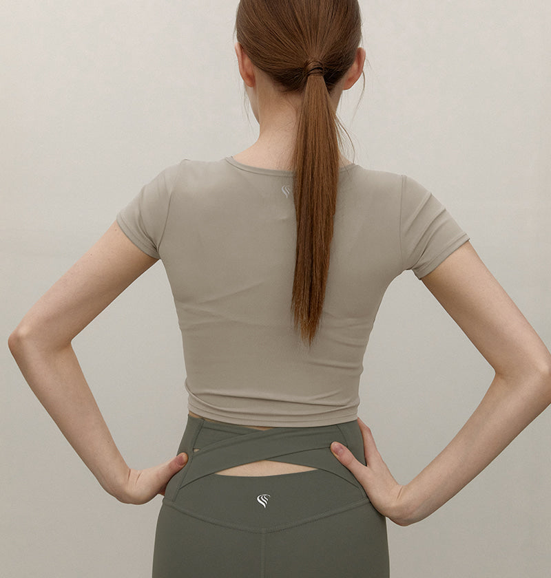 Back Cross Bootcut Leggings