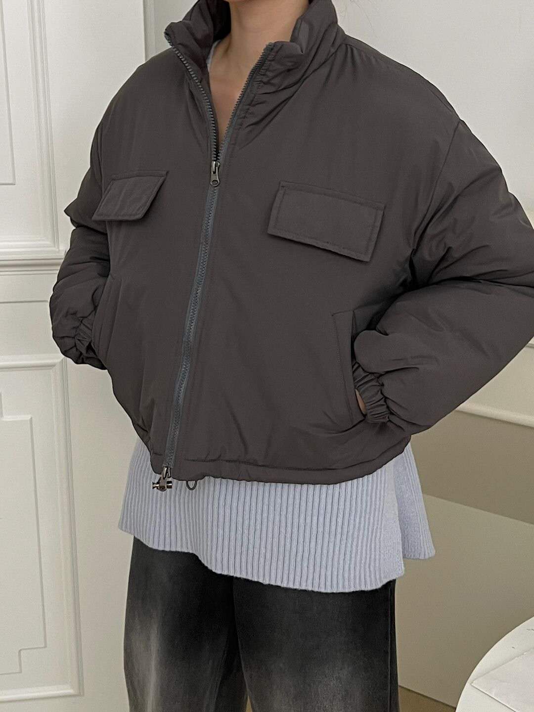 Pocket Cropped Short Padding