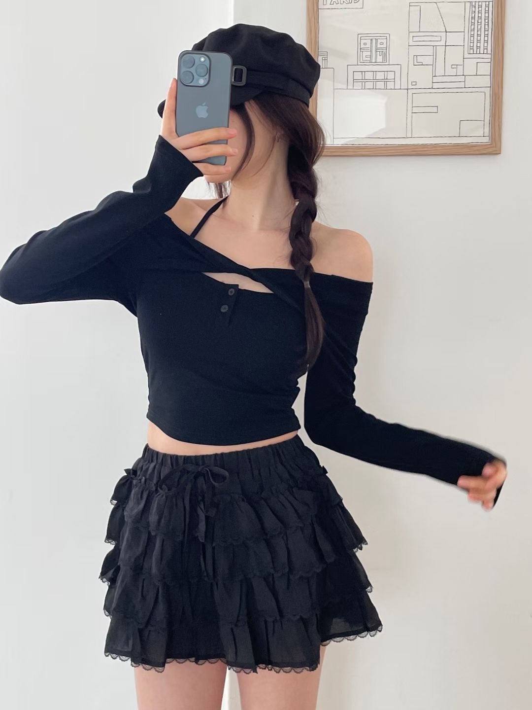 Twist Halter Long Sleeves