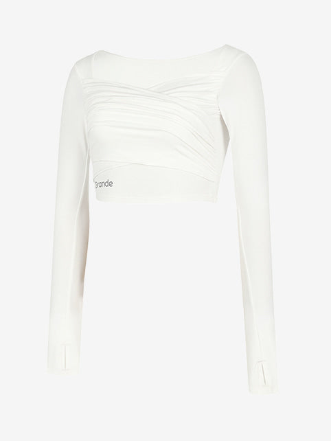 Bolero Cross Shirring Long Sleeves