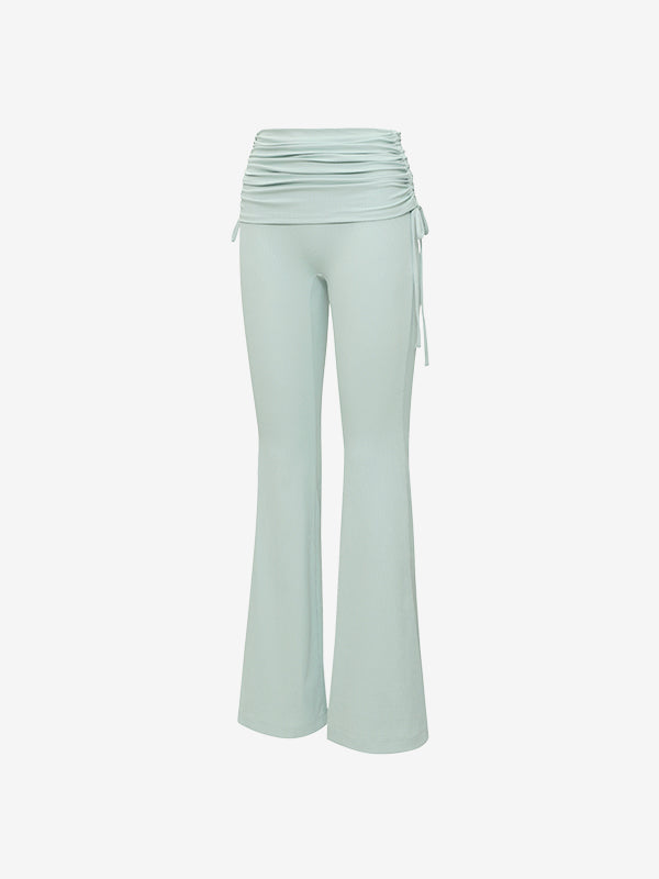El-flex Rib Shirring Over Layered Bootcut Pants SSver.