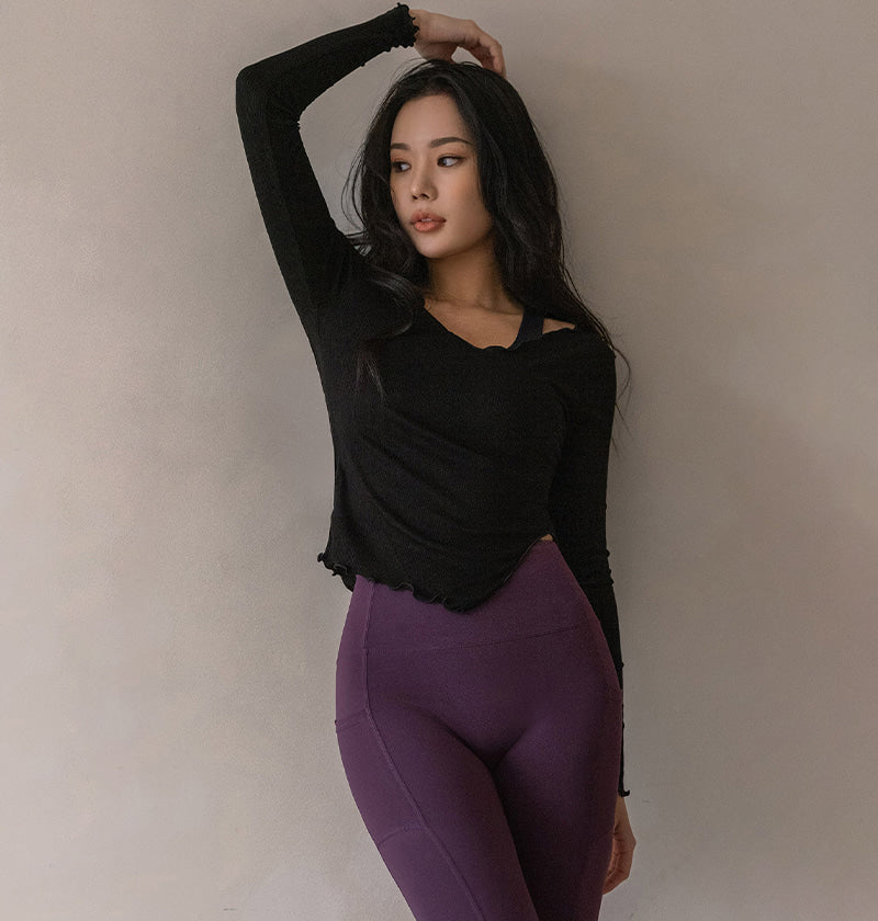 Dear Slit Ribbed Sleeve