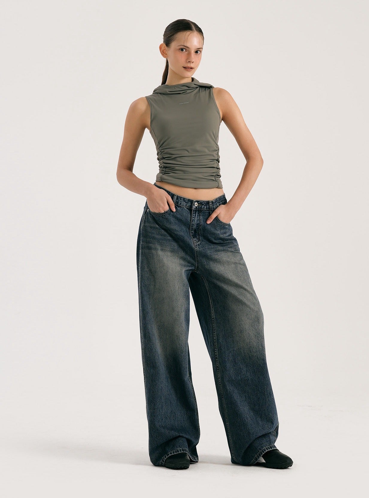Classic Wide Denim Pants