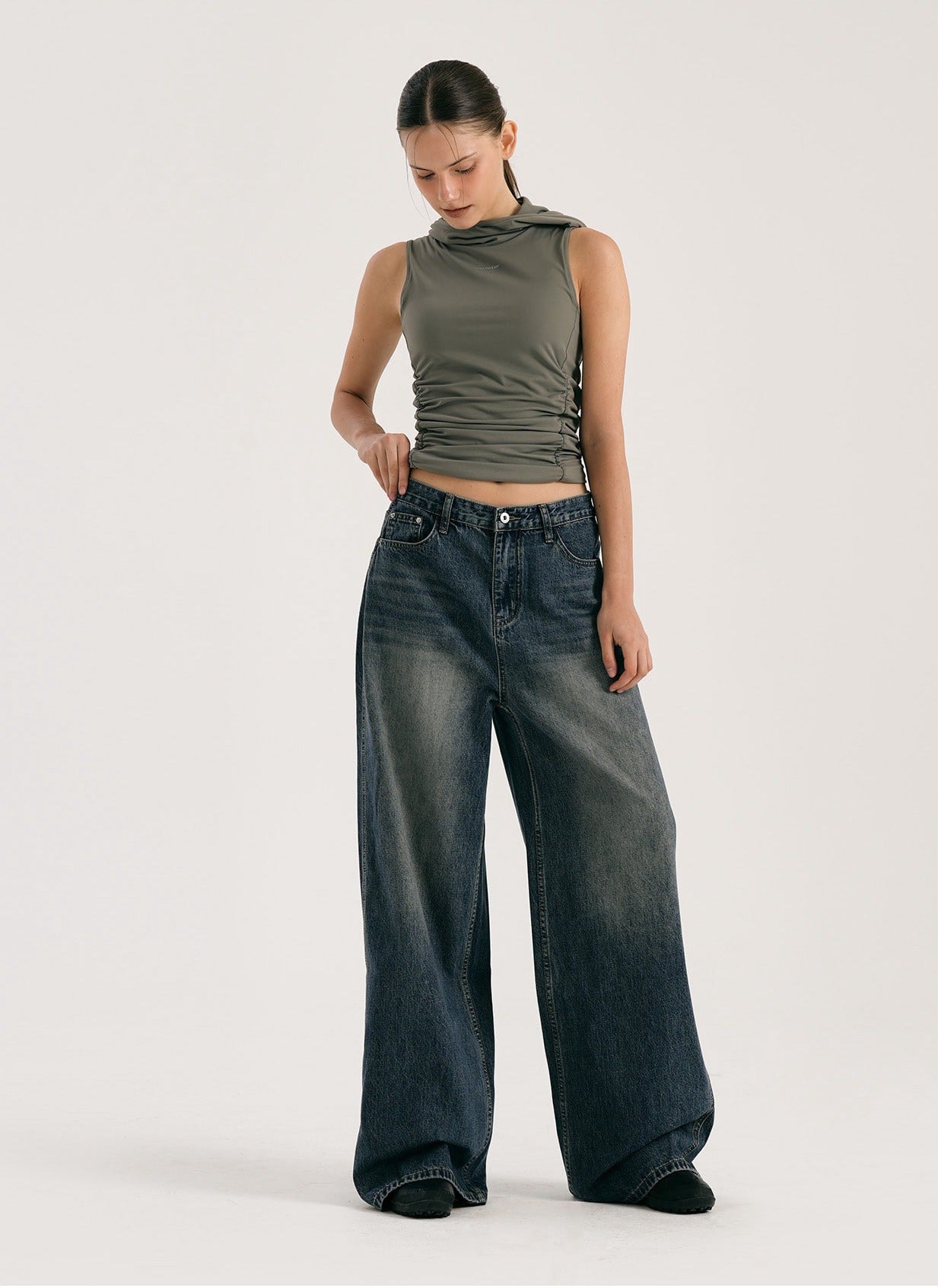 Classic Wide Denim Pants