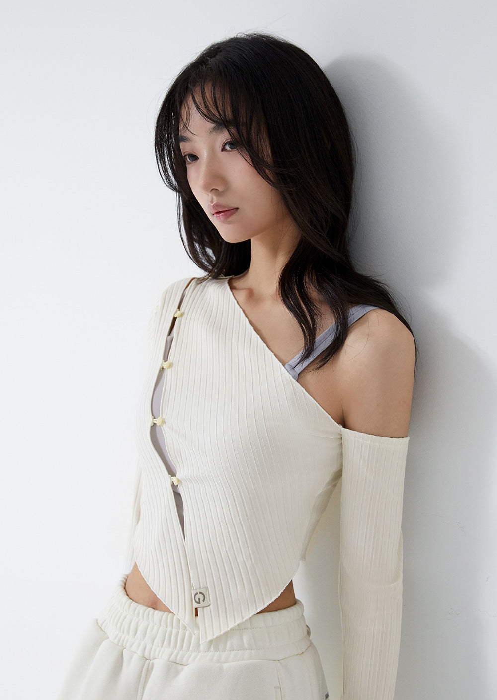 El-flex RIB Diagonal Cutout Long Sleeves